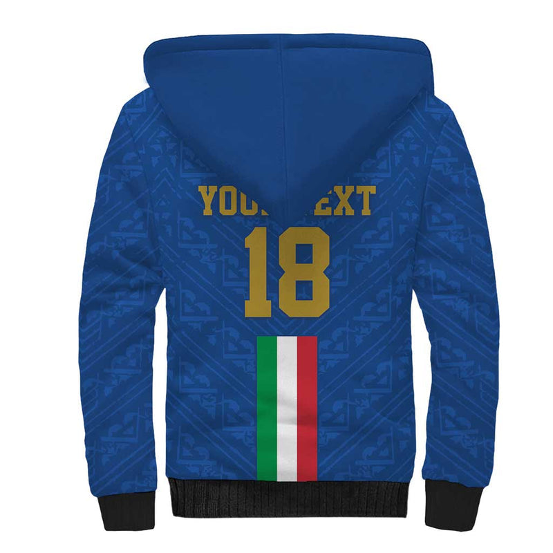 Custom Italy Football Come On Gli Azzurri Sherpa Hoodie