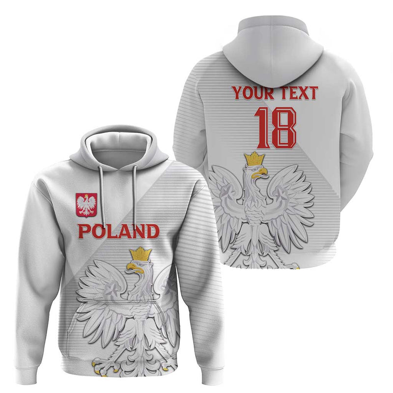 Custom Poland Football Bialo-Czerwoni Go Champion Hoodie