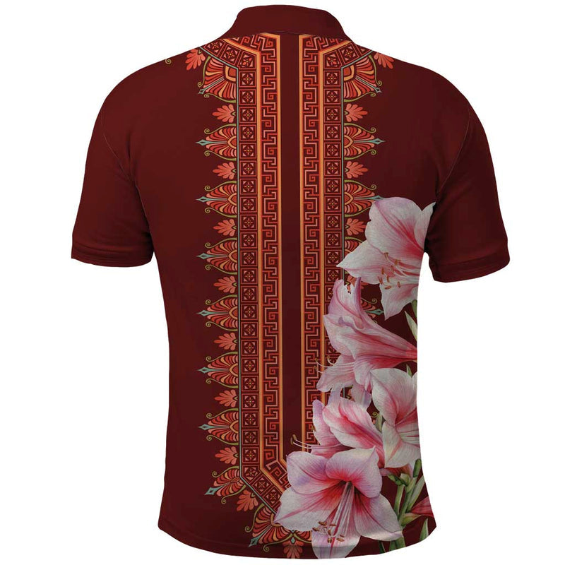 Africa Dashiki With Belladonna Lily Polo Shirt