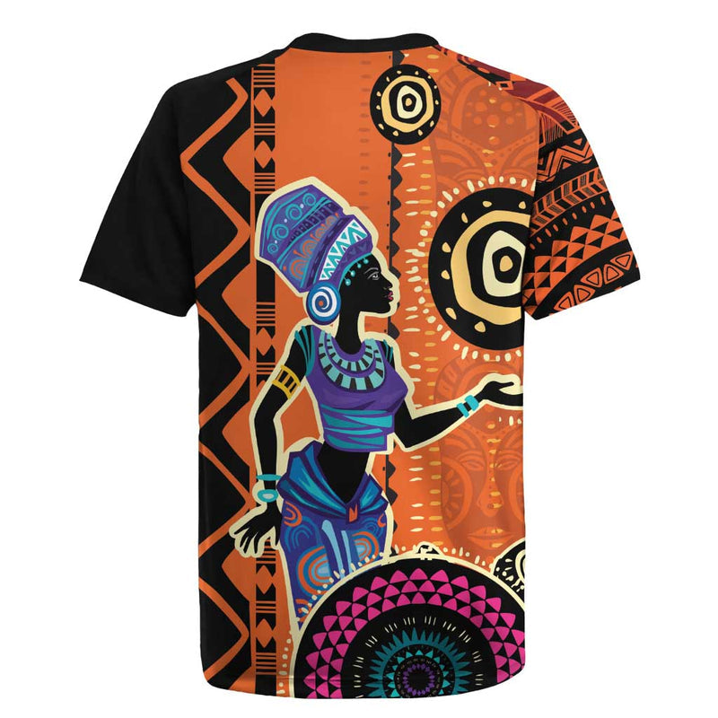 African Woman In Ethnic Dress Ethnic Geometric Patterns Rugby Jersey