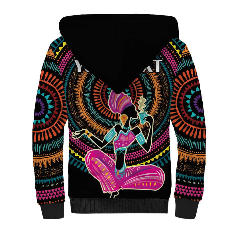 Africa Beautiful Black Woman Sherpa Hoodie