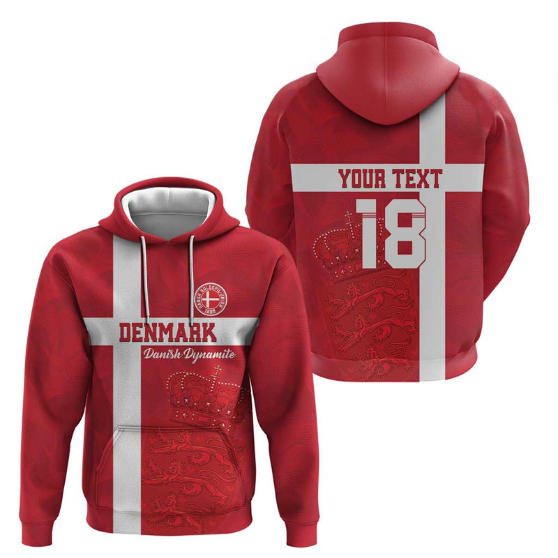 Custom Denmark Football Danish Dynamite Go Champion Hoodie