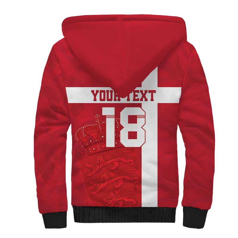 Custom Denmark Football Danish Dynamite Go Champion Sherpa Hoodie
