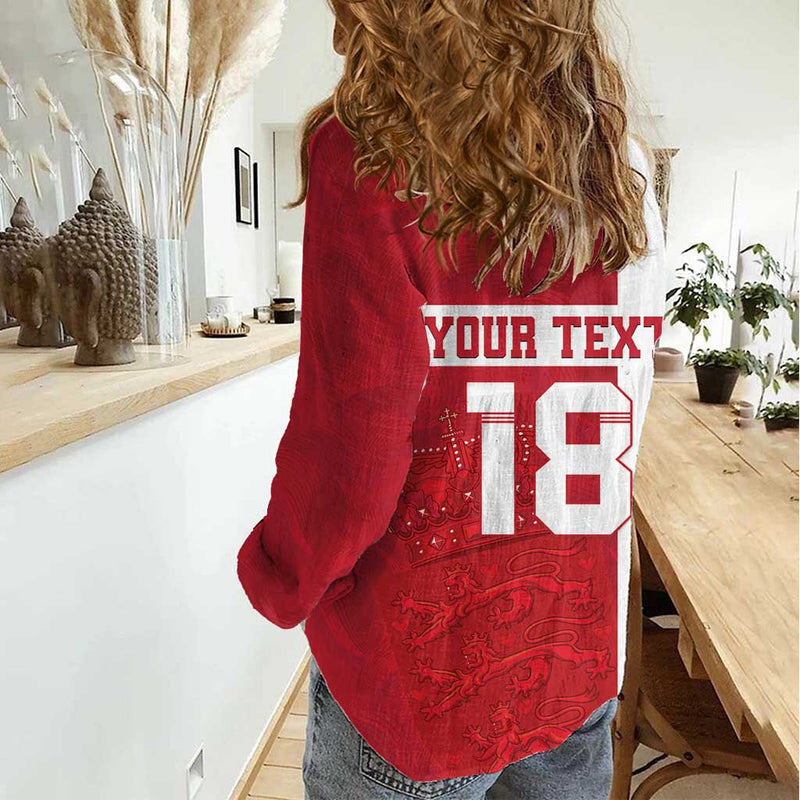 Custom Denmark Football Danish Dynamite Go Champion Women Casual Shirt