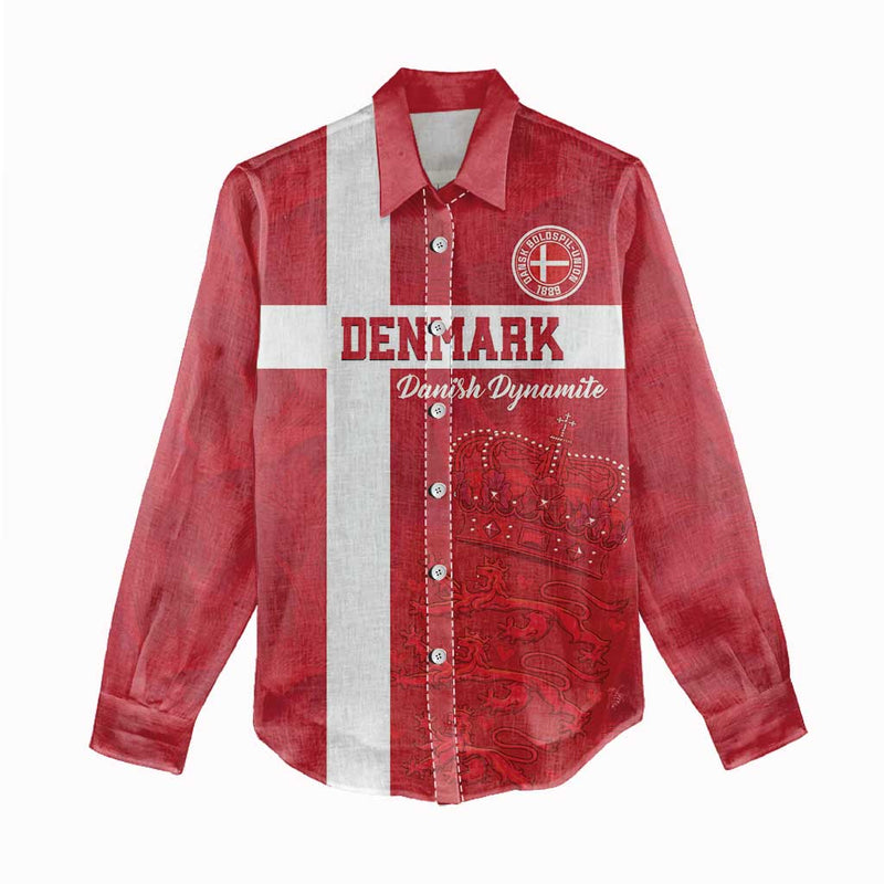 Custom Denmark Football Danish Dynamite Go Champion Women Casual Shirt