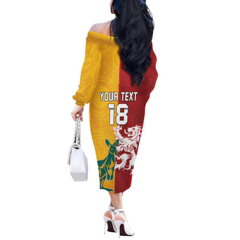 Custom British Lions Australia Unique Style Off The Shoulder Long Sleeve Dress