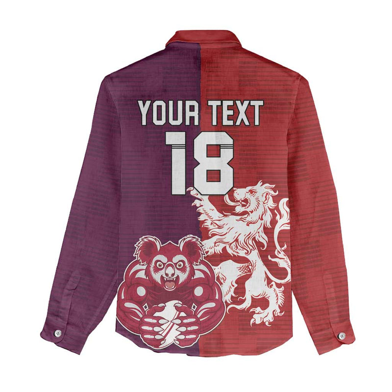 Custom British Lions Brumbies Unique Style Women Casual Shirt