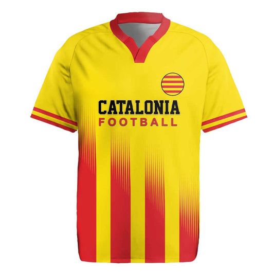 Custom Catalonia Football Seleccio De Futbol De Catalunya Rugby Jersey