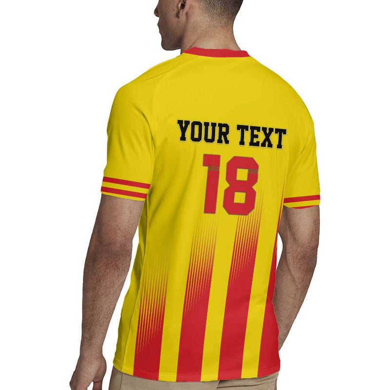 Custom Catalonia Football Seleccio De Futbol De Catalunya Rugby Jersey