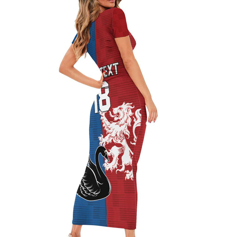 Custom British Lions Western Force Unique Style Short Sleeve Bodycon Dress