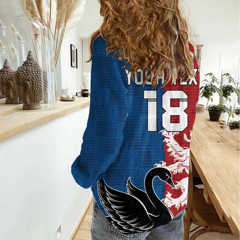 Custom British Lions Western Force Unique Style Women Casual Shirt