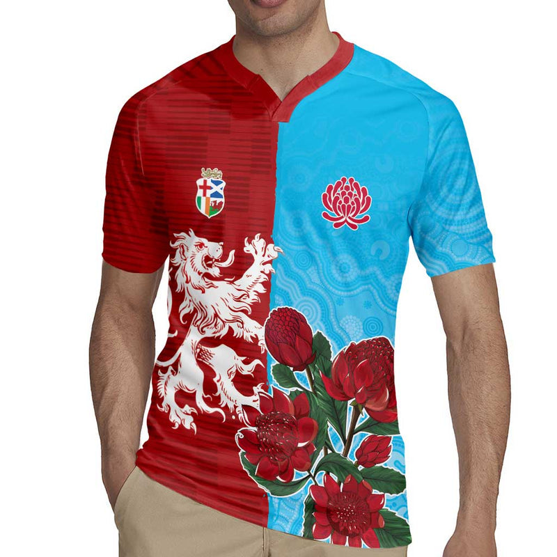 Custom British Lions Waratahs Unique Style Rugby Jersey