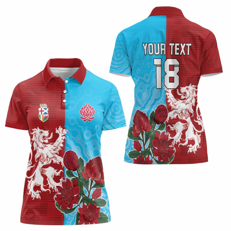 Custom British Lions Waratahs Unique Style Women Polo Shirt