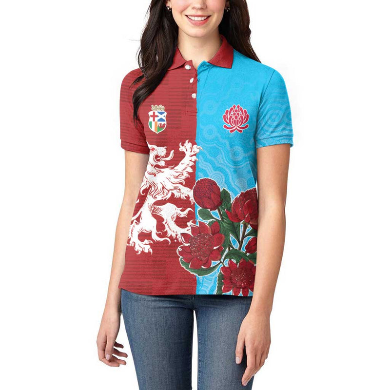 Custom British Lions Waratahs Unique Style Women Polo Shirt