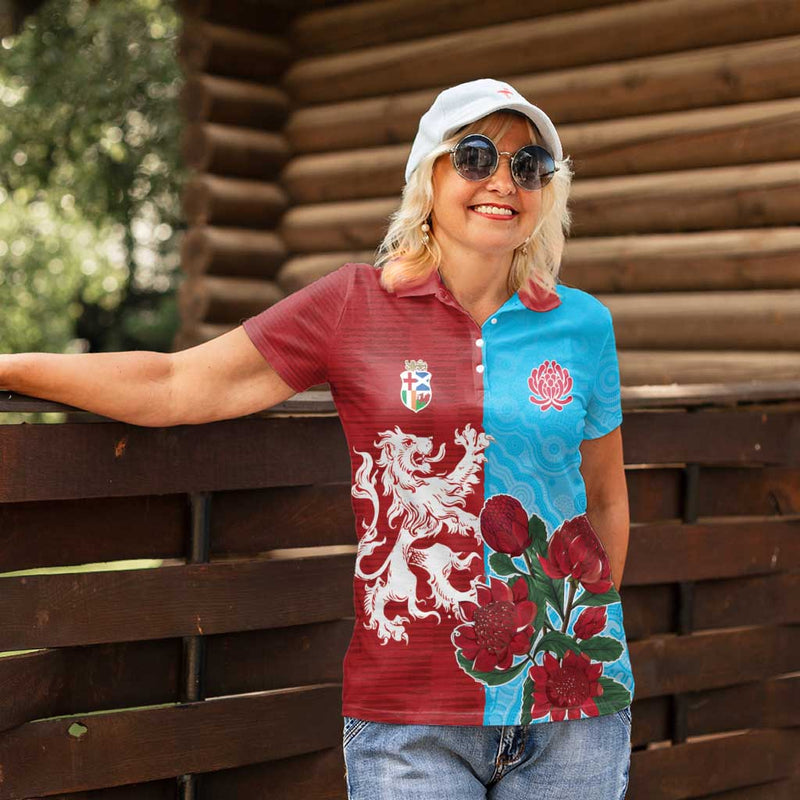 Custom British Lions Waratahs Unique Style Women Polo Shirt