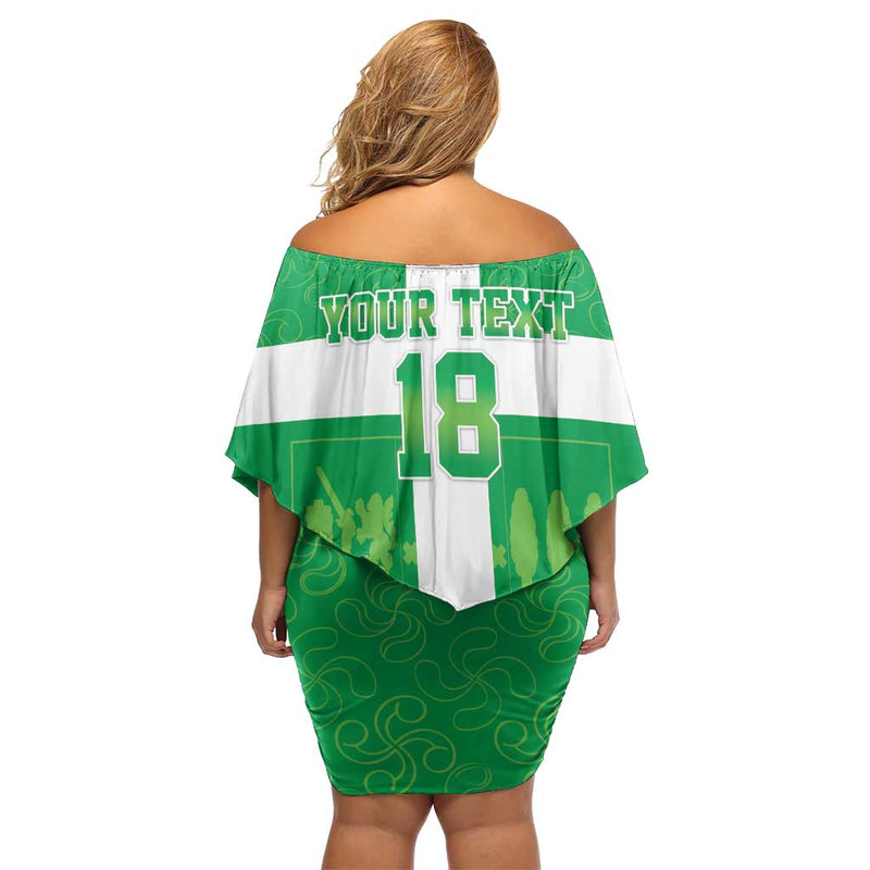 Custom Basque Euskadi Football Euskal Selekzioa Go Champion Off Shoulder Short Dress