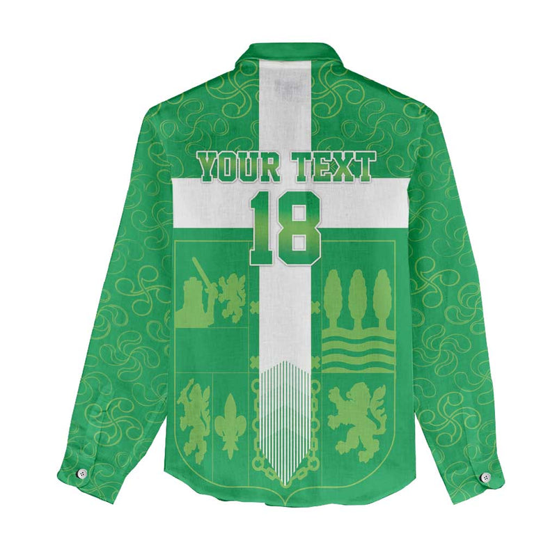 Custom Basque Euskadi Football Euskal Selekzioa Go Champion Women Casual Shirt