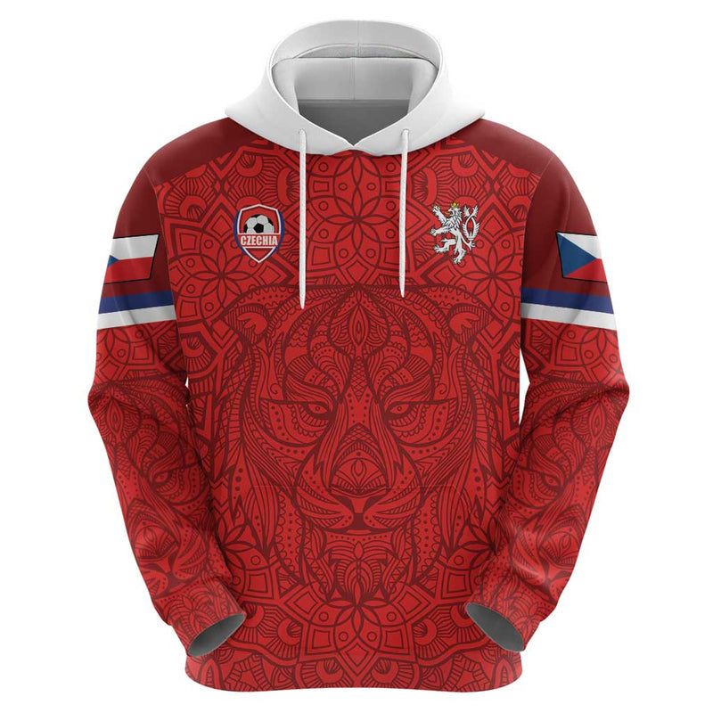 Custom Czech Republic Football Red Version Go Champion Sporty Style Hoodie