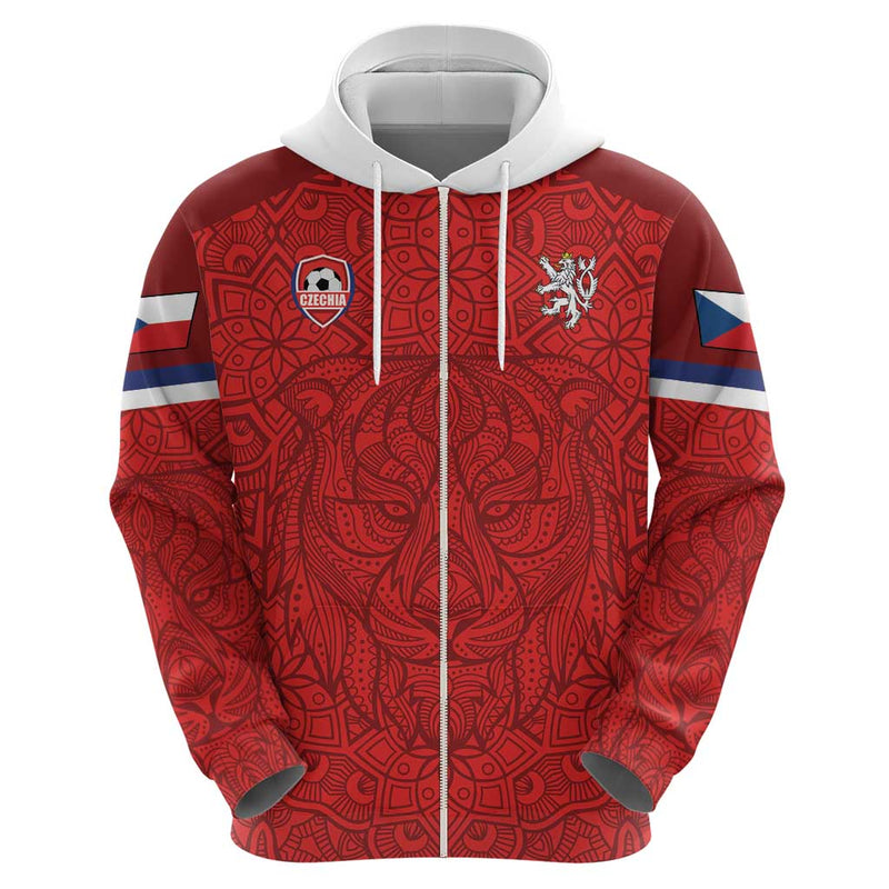 Custom Czech Republic Football Red Version Go Champion Sporty Style Hoodie