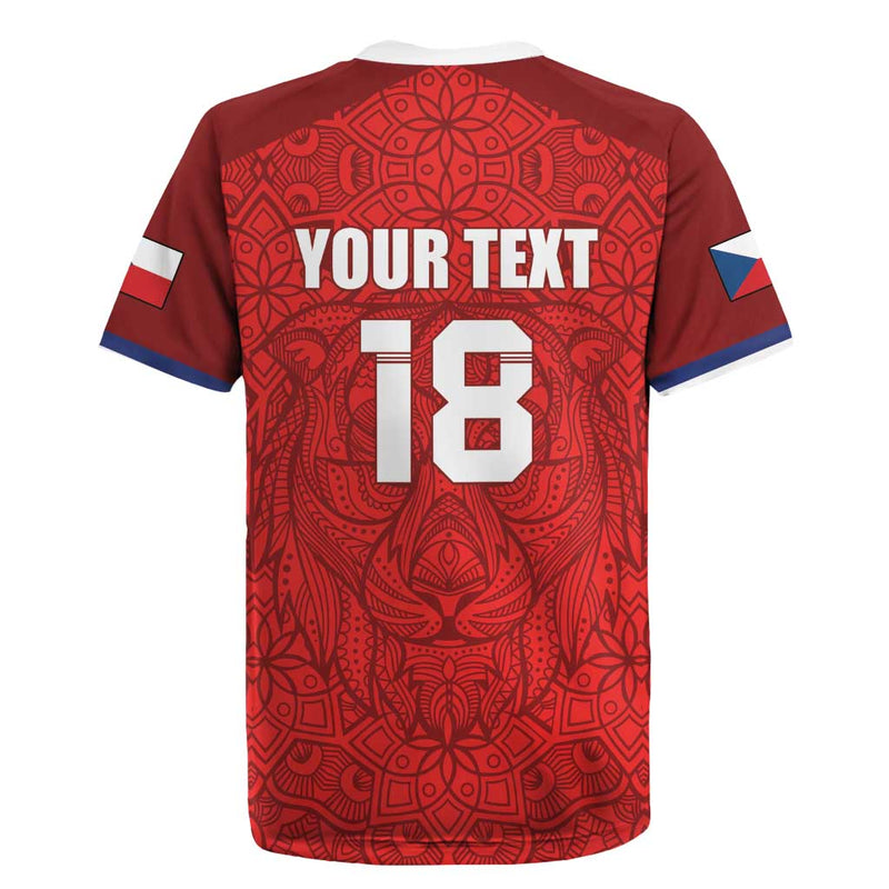 Custom Czech Republic Football Red Version Go Champion Sporty Style Rugby Jersey