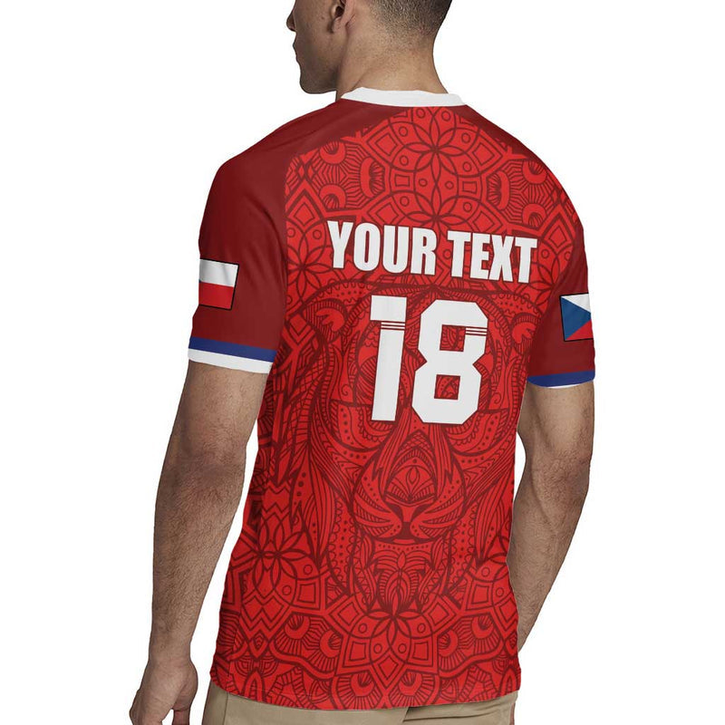 Custom Czech Republic Football Red Version Go Champion Sporty Style Rugby Jersey