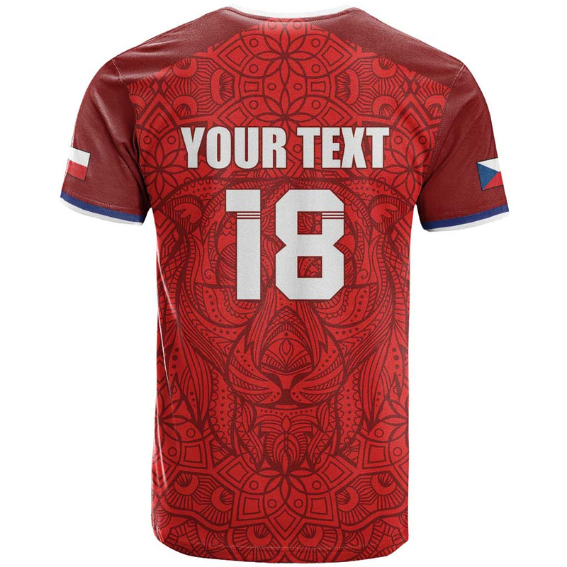 Custom Czech Republic Football Red Version Go Champion Sporty Style T Shirt