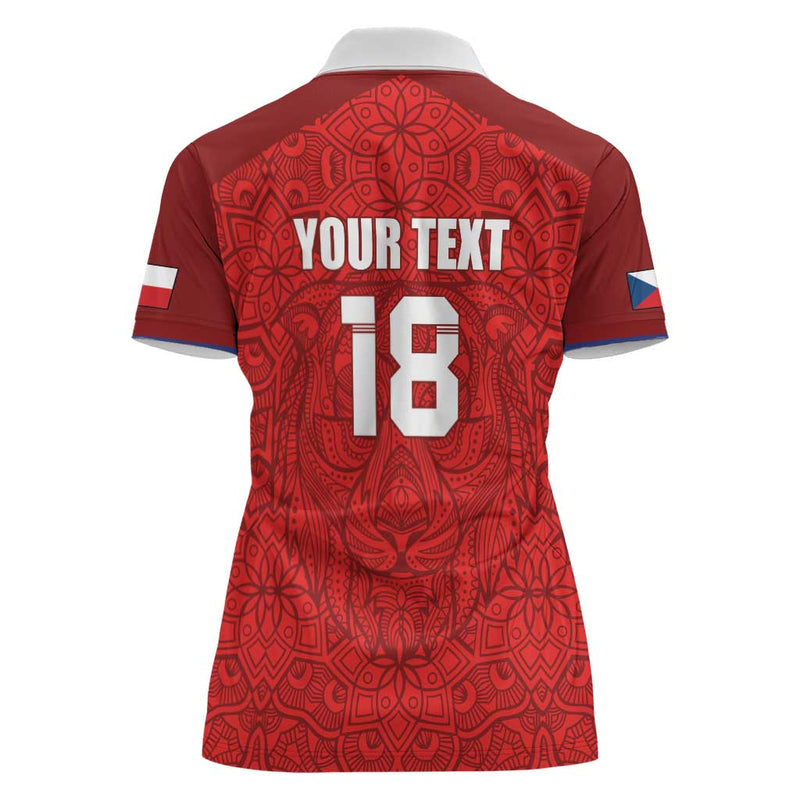 Custom Czech Republic Football Red Version Go Champion Sporty Style Women Polo Shirt