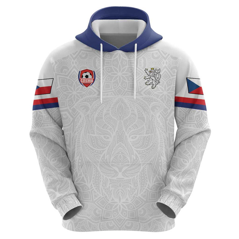 Custom Czech Republic Football White Version Go Champion Sporty Style Hoodie