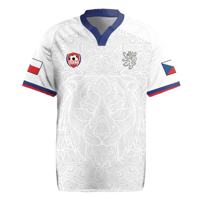 Custom Czech Republic Football White Version Go Champion Sporty Style Rugby Jersey