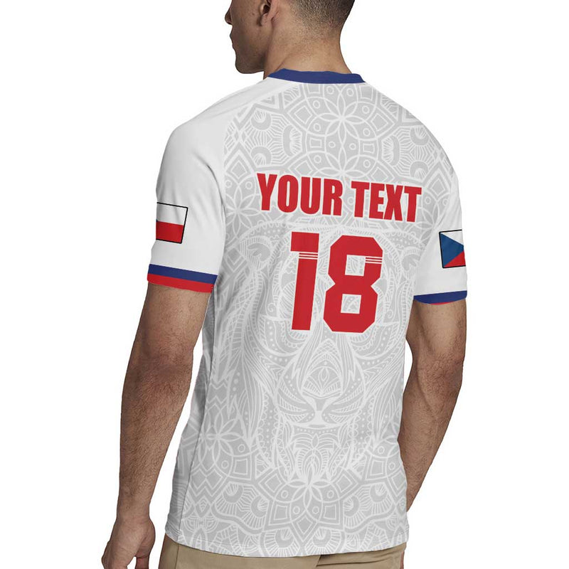 Custom Czech Republic Football White Version Go Champion Sporty Style Rugby Jersey