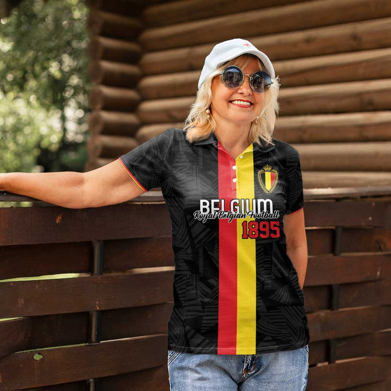 Custom Belgium Football De Rode Duivels Women Polo Shirt