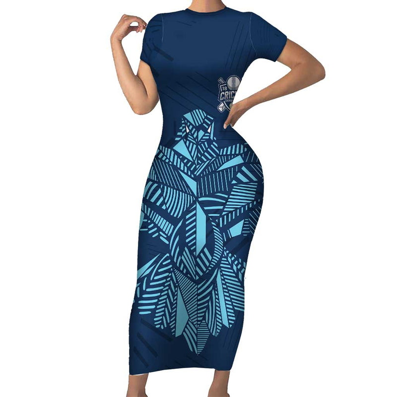 Custom Derbyshire Cricket Spirit Derbyshire Falcons Sporty Style Short Sleeve Bodycon Dress