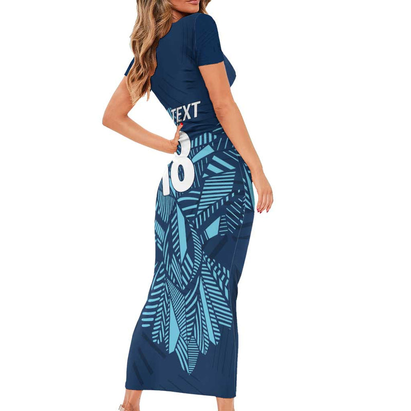 Custom Derbyshire Cricket Spirit Derbyshire Falcons Sporty Style Short Sleeve Bodycon Dress