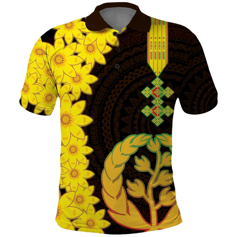 Enkutatash Eritrea New Year With Coat Of Arms Polo Shirt