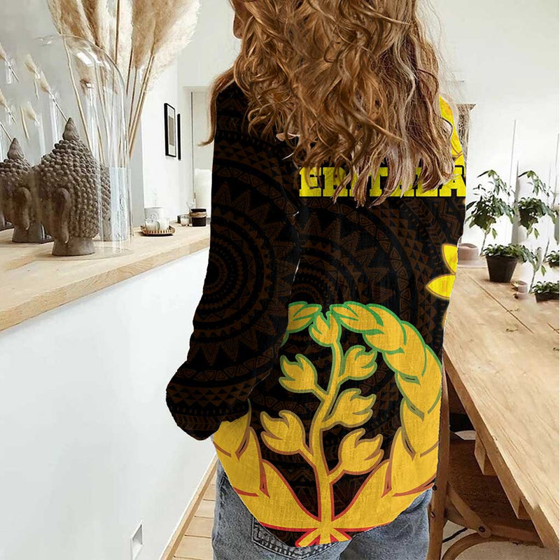 Enkutatash Eritrea New Year With Coat Of Arms Women Casual Shirt
