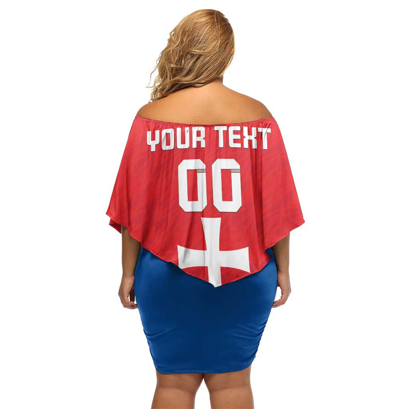 Custom Slovakia Football Come On Sokoli Off Shoulder Short Dress