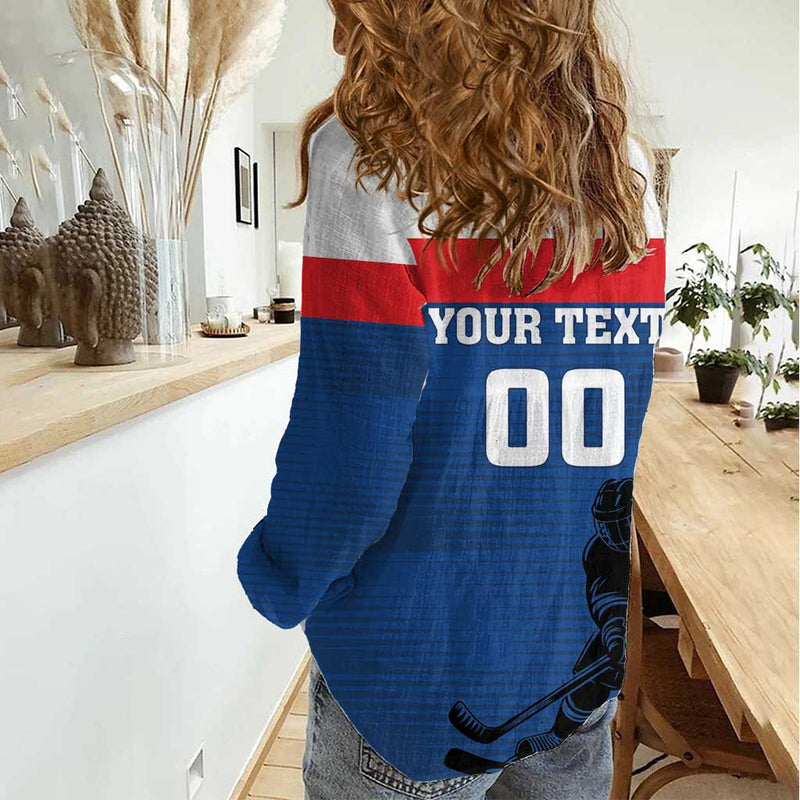 Custom Slovakia Hockey Go Nasi Chlapci Women Casual Shirt
