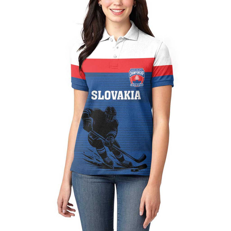 Custom Slovakia Hockey Go Nasi Chlapci Women Polo Shirt