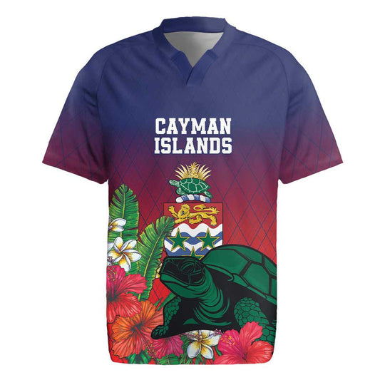 Custom Cayman Islands Green Turtle Sporty Style Rugby Jersey