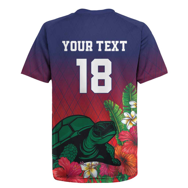 Custom Cayman Islands Green Turtle Sporty Style Rugby Jersey