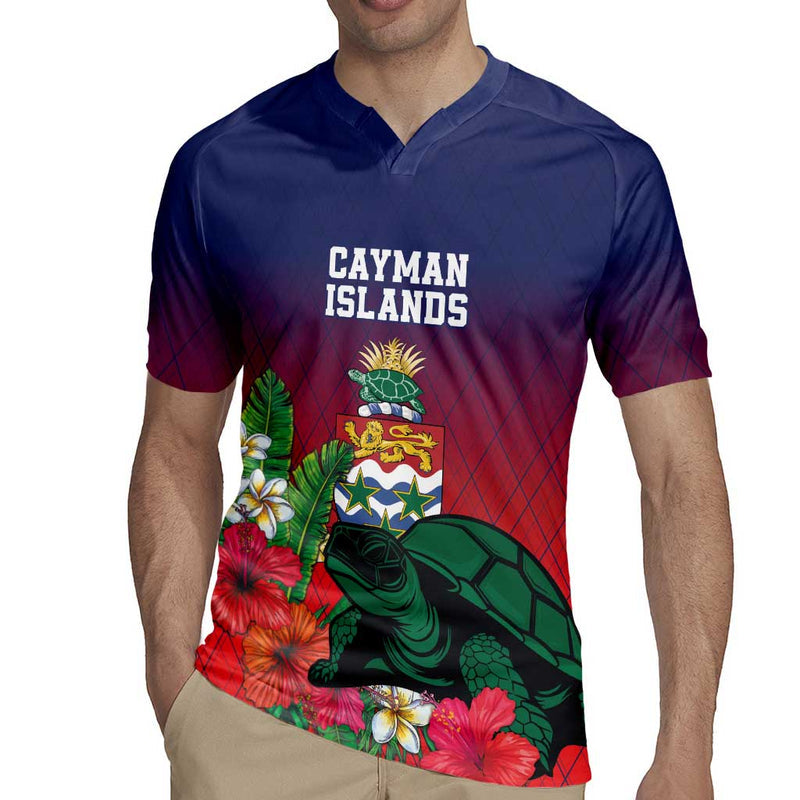 Custom Cayman Islands Green Turtle Sporty Style Rugby Jersey