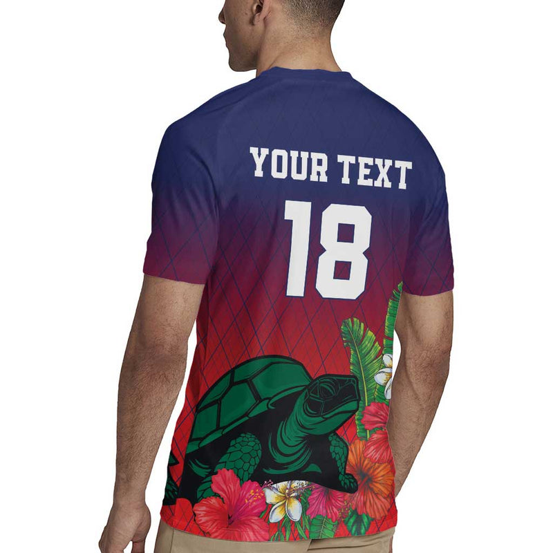 Custom Cayman Islands Green Turtle Sporty Style Rugby Jersey