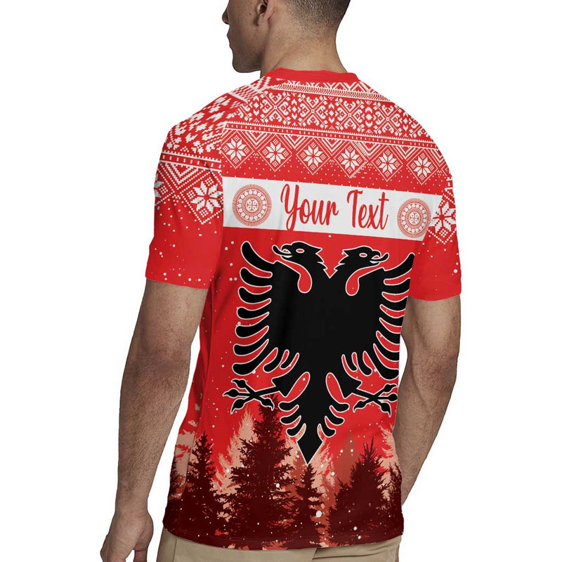 Albania Christmas The Double-headed Eagle Christmas Pattern Rugby Jersey
