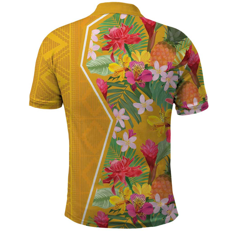 Africa Tropical Flowers Yellow Version Polo Shirt