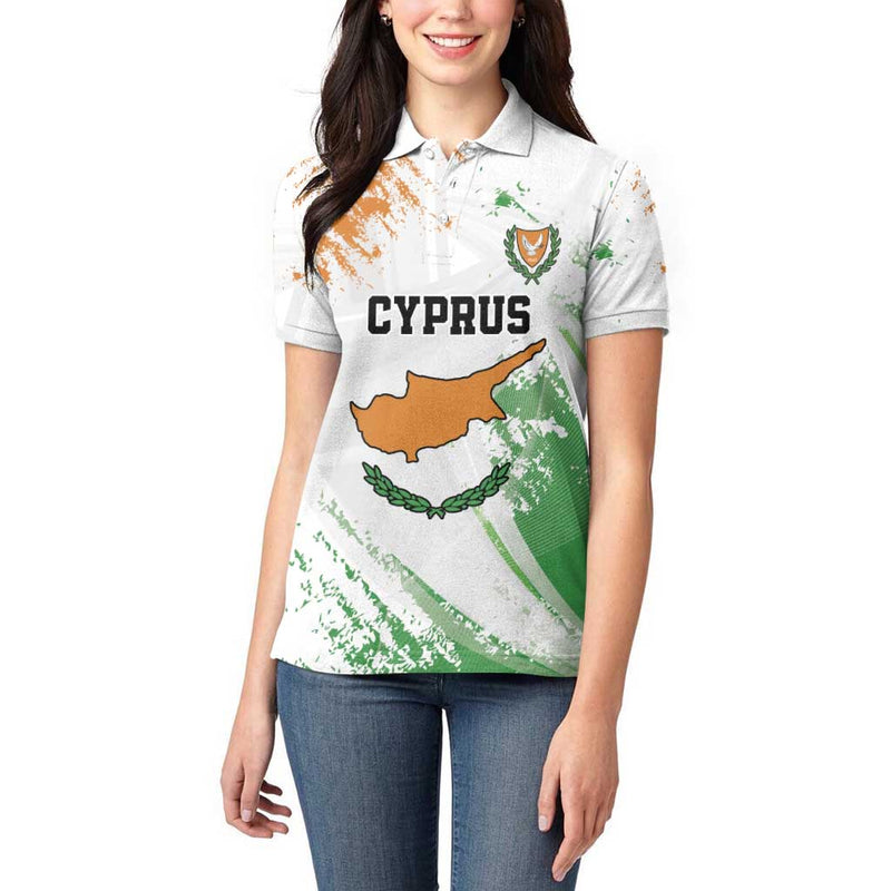 Custom Cyprus Women Polo Shirt Sporty Style
