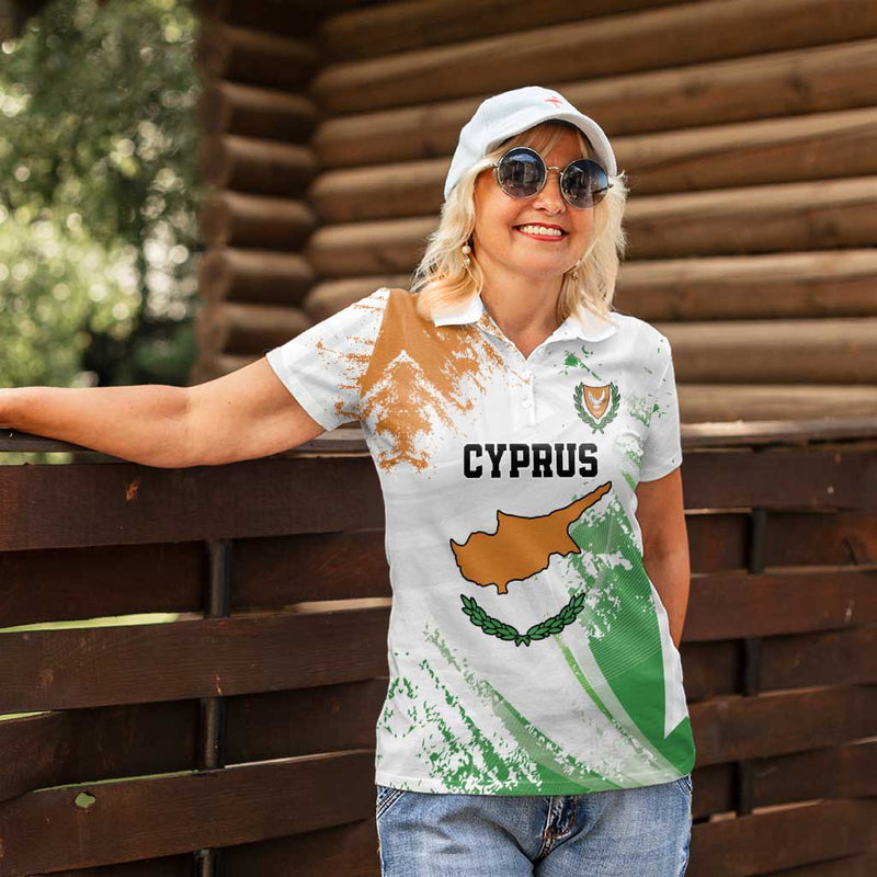 Custom Cyprus Women Polo Shirt Sporty Style