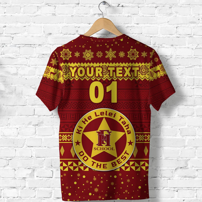 Custom Niuafoou High School Christmas Simple Style T Shirt