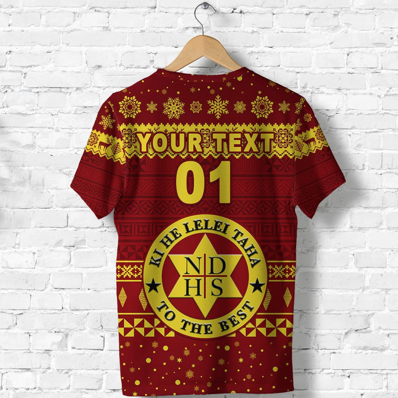Custom Niuatoputapu High School Christmas Simple Style T Shirt
