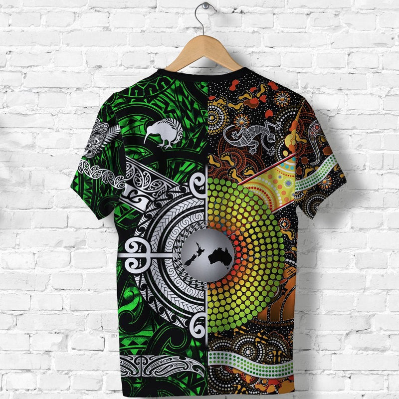 Custom New Zealand and Australia Together Green T Shirt