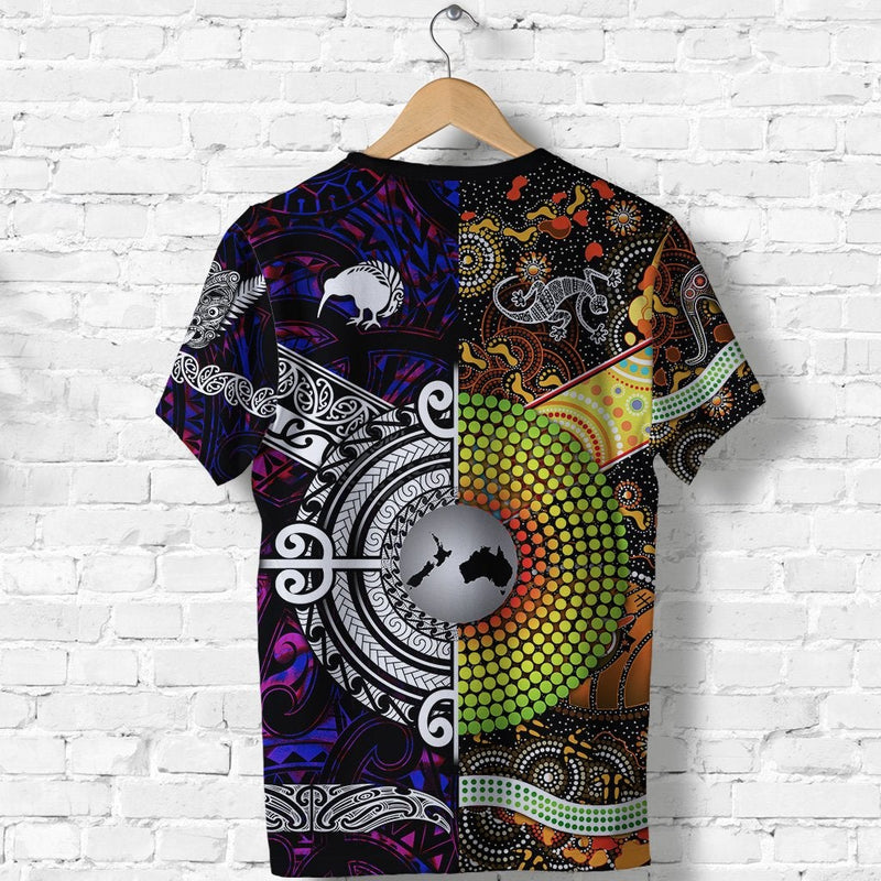 Custom New Zealand and Australia Together Purple T Shirt